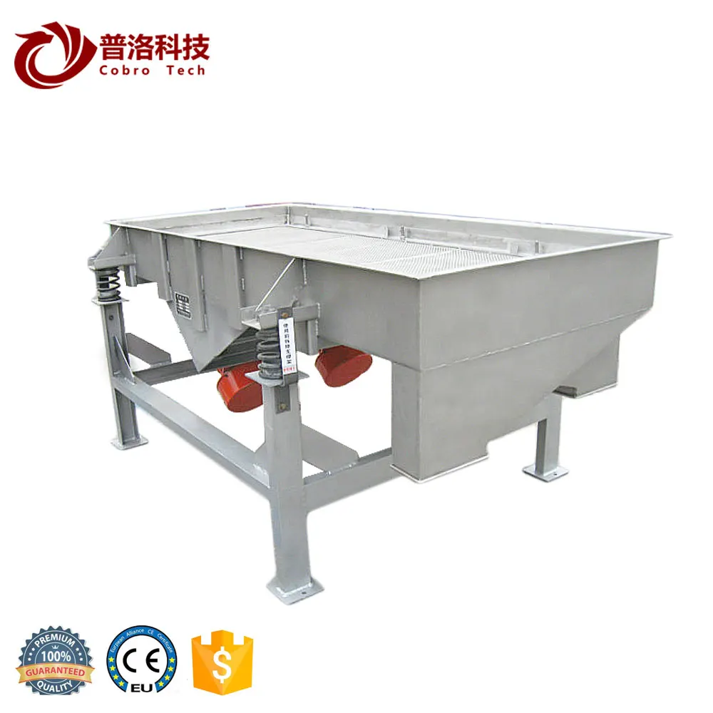 Vibrating pan conveyor with 18 mesh screen in single deck
