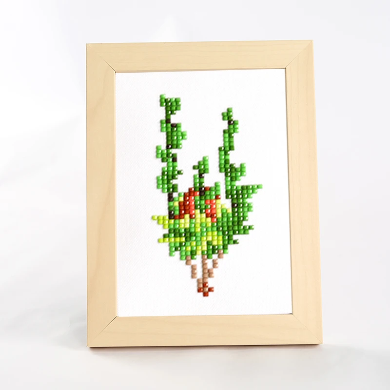 DIY 5d Mini Diamond Painting Custom Green Growing Plants in Pots Small Diamond Painting for Kids Adults Diamond Paintings Kits