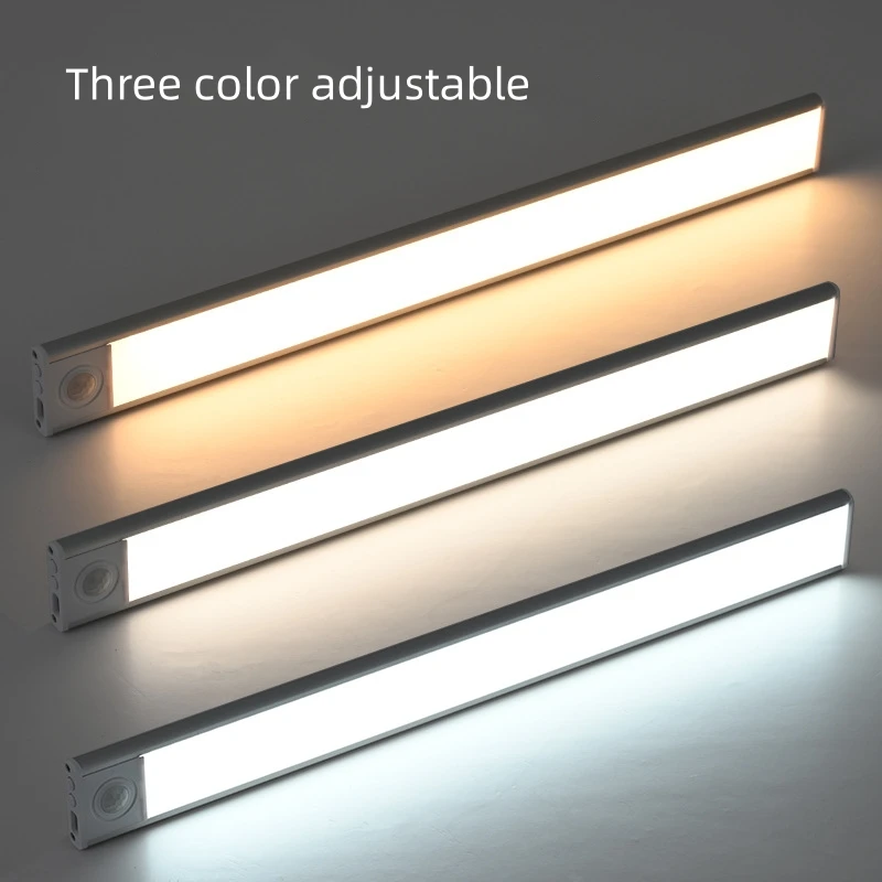 Intelligent led human induction lamp rechargeable strip magnetic self-adhesive wine cabinet wardrobe cabinet light strip