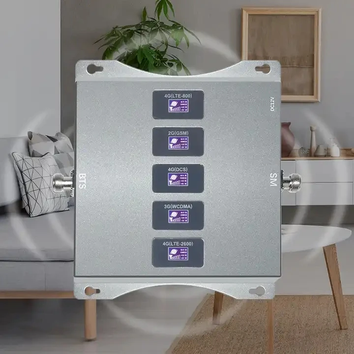 2023 Hot Sale 5 Bands Signal Booster cell Networks 800 900 1800 2100 2600 mhz 3G 4G Lte Repeater Amplifier Booster