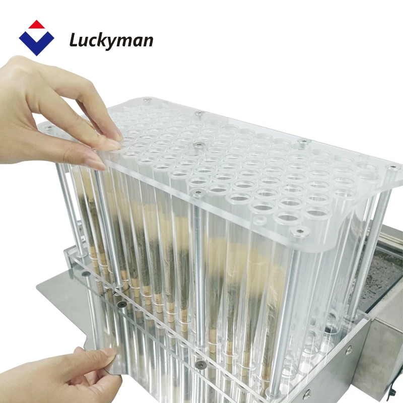 Luckyman 100pcs  Electric Pre Rolled Machine Tobacco Cigar Automatic Cone Filling Machine