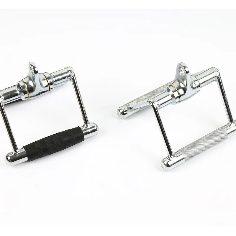 Fitness Gym Double D Handle Cable Attachment-Seated Row Handle - Tricep V Shaped Press Down Bar