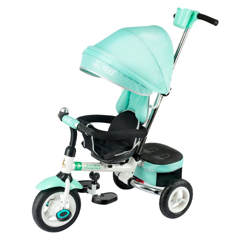 4 Age Groups Compact Folding Tricycle For Kids Baby Pedal Trike Stroller Toddler Portable Travel Pushchair Trolley