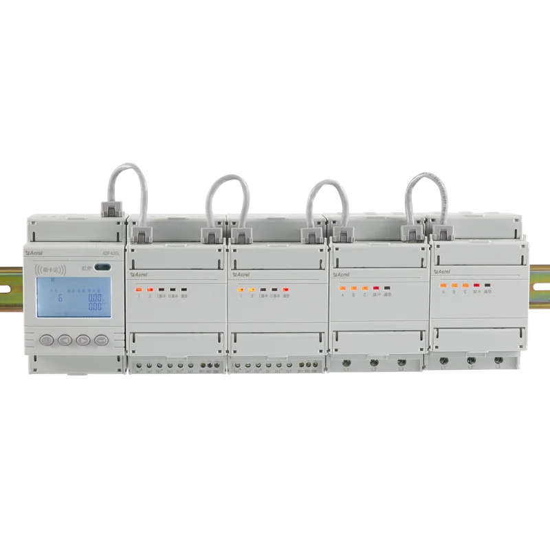 ADF400 Din Rail Plastic Enclosure 80A Direct Connection 3x1(6)A AC via CTs Prepaid Electricity Meter Multi-circuits For Energy