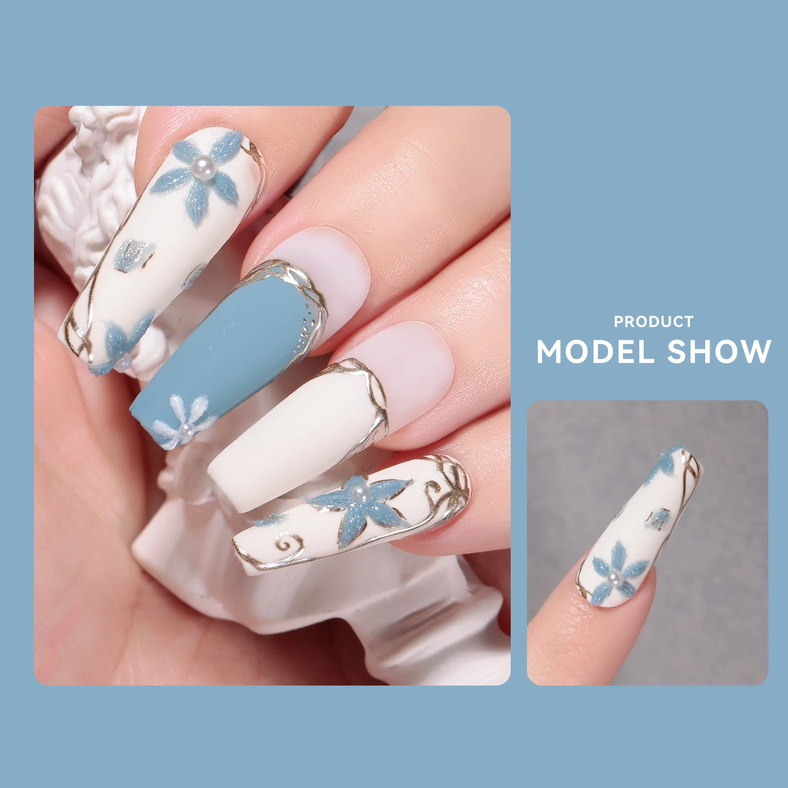 MIUKIULA private label 3d nail art gypsum gel polish uv/led lamp soak off gel nail polish