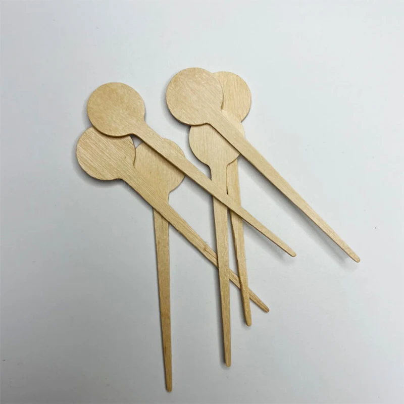 Custom Logo Food Grade Disposable Decoration Burger Toothpick Wooden Food Picks