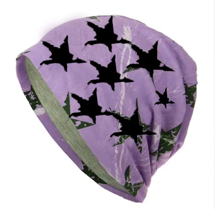 Wholesale unisex adult cotton beanies soft slouch hat long baggy jersey elastic knit heather grey beanie