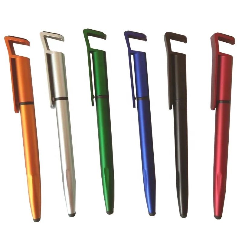 3 in 1 ballpoint pen with mobile phone support stylus ball point pen for promotional