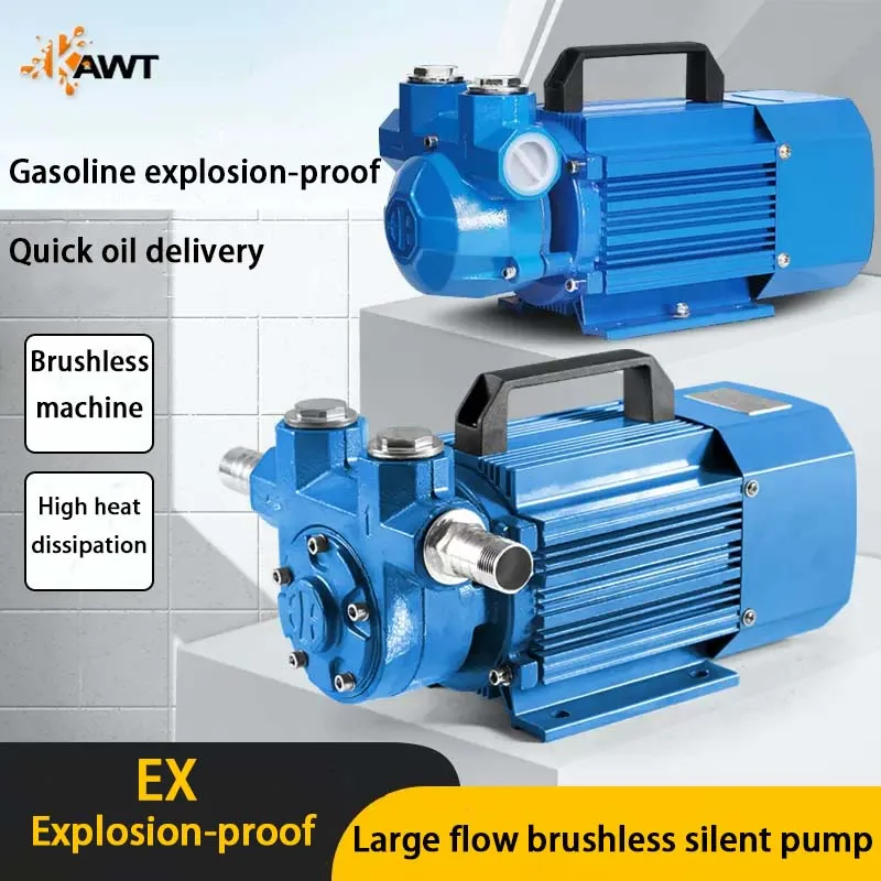 Cavitt Explosion proof Gasoline Pump DC 12V24V Brushless Self Priming Gasoline Pump 1.5 Inches Gasoline Pump