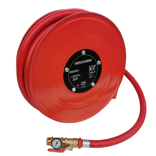 
Fire Fighting Equipments 25 Meter Fire Hose Reel With Sprinkler Flexible Nozzle 