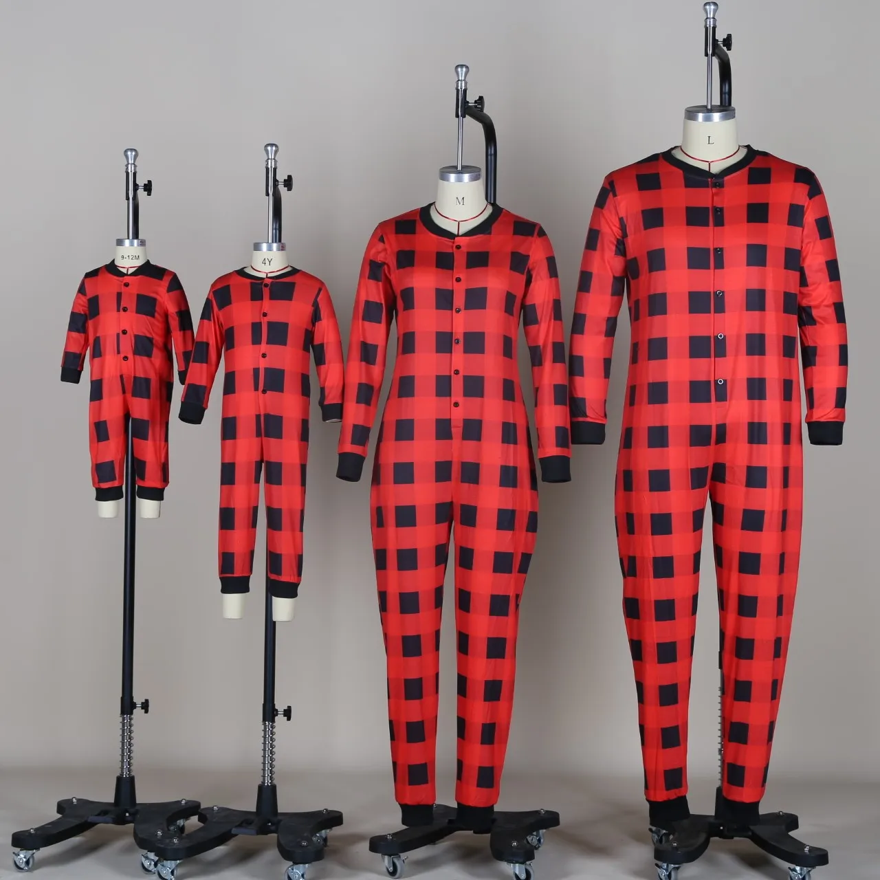Wholesale Family Winter Xmas Pajama Sets Winter Couples Matching Clothing Men Women Kids Baby Christmas Pajamas With Butt Flap