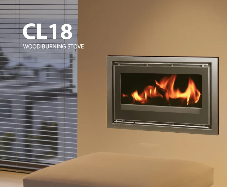 Indoor Room Heating equipment Wall InsertWood Stove Wood-burning muti-fuel stove Fireplace See Through China Factory