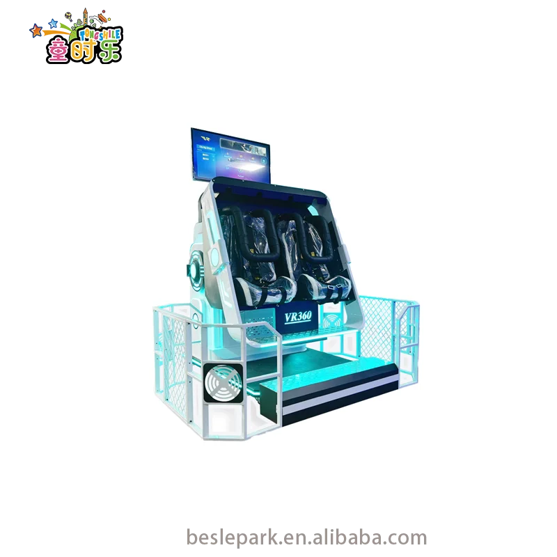 Besirui 360 Degree 2 Chair 9D VR Roller Coaster Virtual Reality Simulator VR Machine 9D Virtual Reality