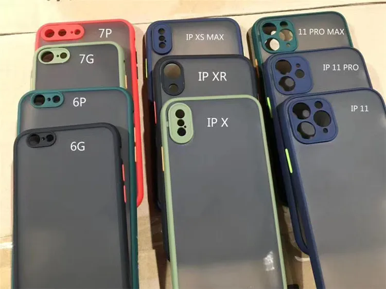 Чехол-бампер для телефона iPhone 13 Pro Max mini Xr XS X Матовый полупрозрачный ударопрочный чехол 11 pro