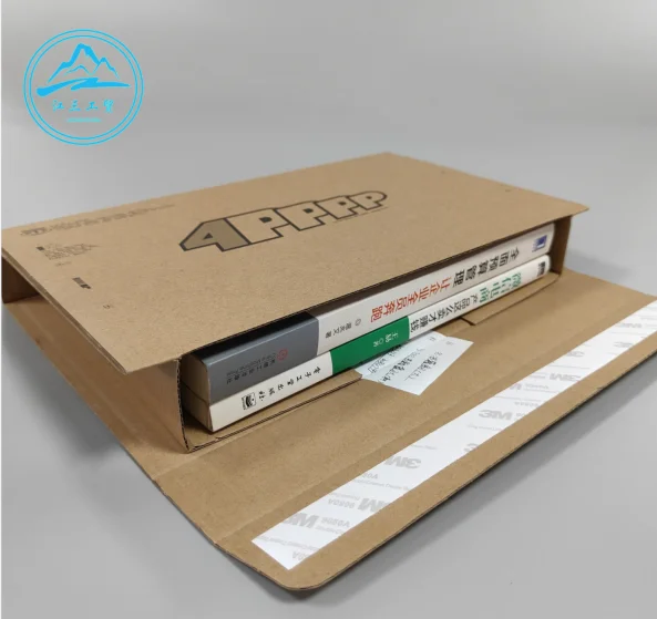 Customized A4 Pink Corrugated Foldable Book Boxes Paper Cardboard Package Mailers with Custom Printing