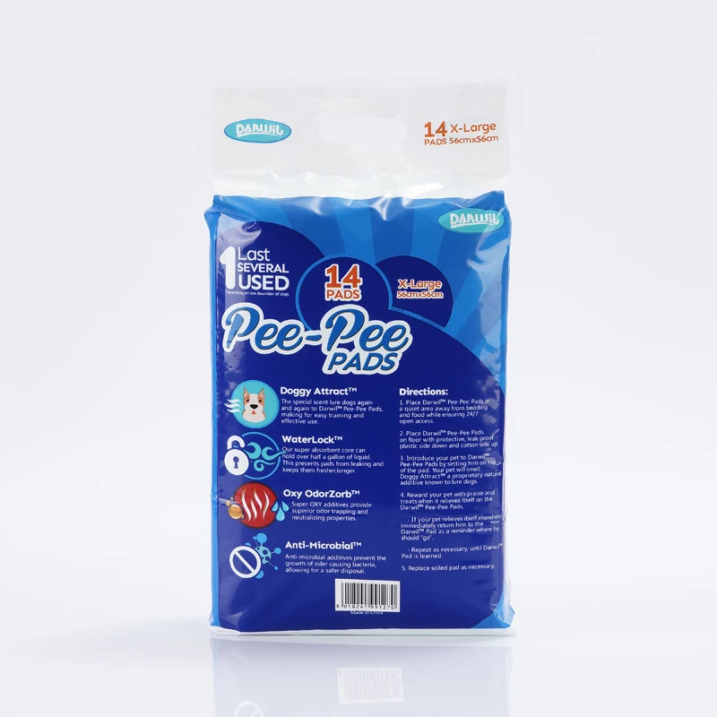 Hot Sale Free Sample Black 5 Layer Leak Proof Dog Wee Wee Pads  60x45 Large Dogs Puppy Training Pad Disposable Pet Pee Pads