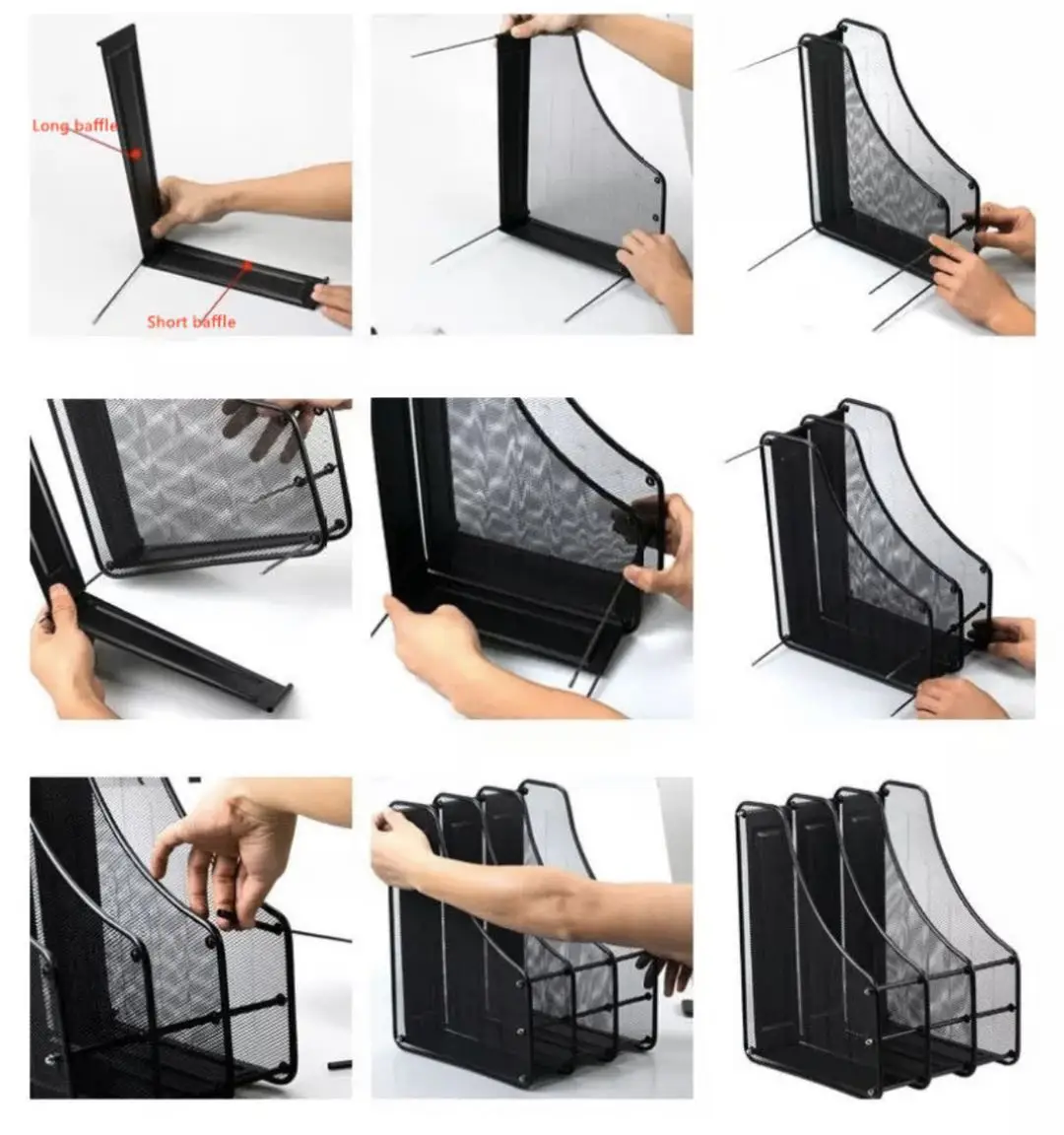 
Office desktop storage supplies metal wire groups of magazine rack information rack bar information box 