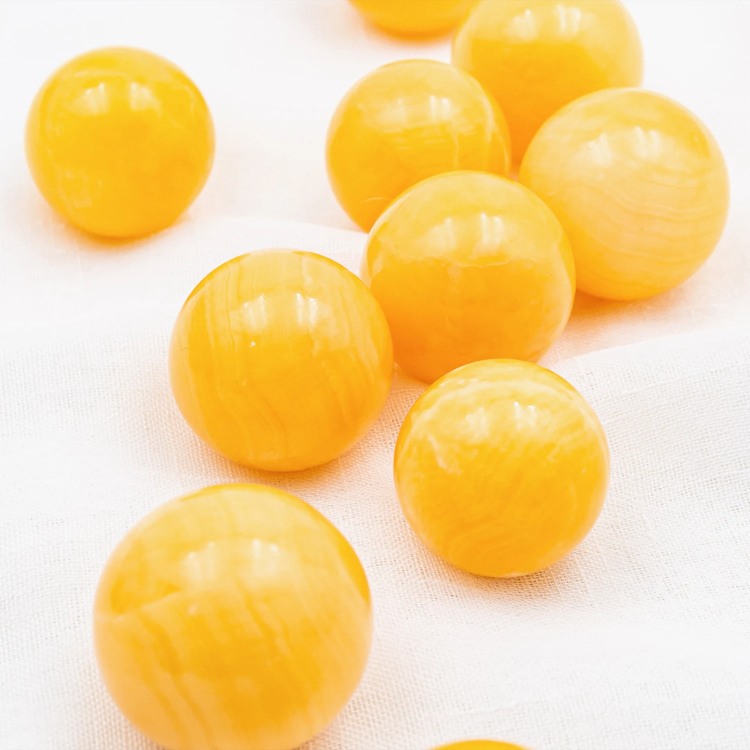 Wholesale high quality natural orange calcite sphere crystal ball for healing