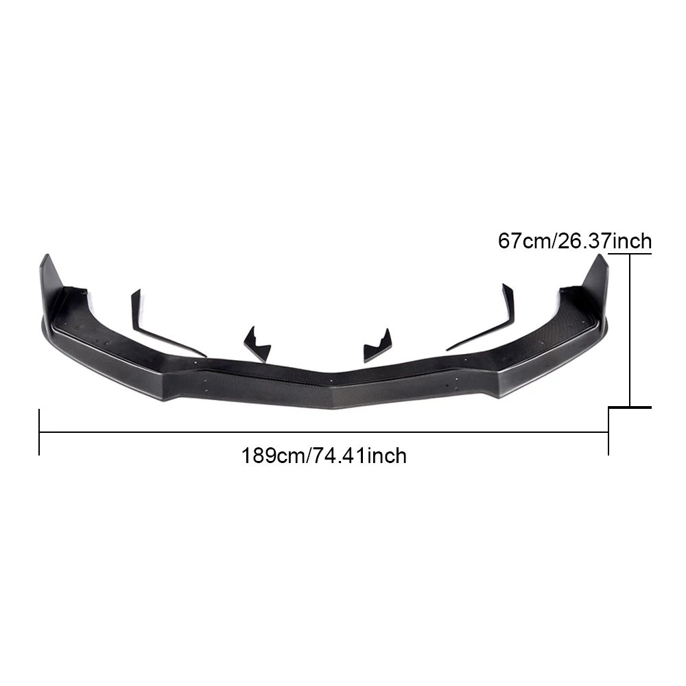 Real Carbon Fiber Front Bumper Lip Spoiler For Chevy Camaro SS Style 2014-2015