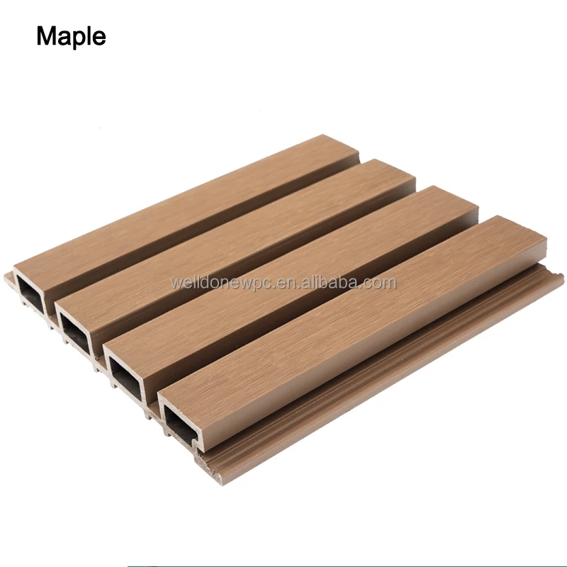 Factory Cheap Price Exterior Wall Decoration Panel Cladding Siding Or Facades Wpc Fluted Wall Panel