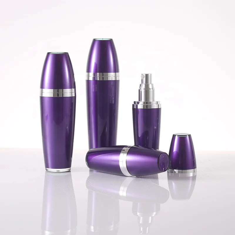 cosmetic  ball shape all black acrylic bottles 30ml 50ml 80ml 120ml  lotion plastic bottles cream jars