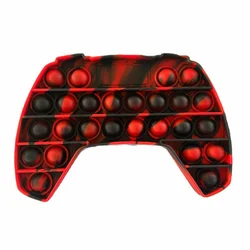 New Arrived Funny Beauty Tie Dye Color Silicone Squishy Stress Reliever Gamepad Sensory Joystick Push It Bubble Fidget Toys