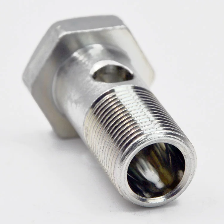 Oem Customized 4 Holes Hollow Bolt Hydraulic Hose Auto Parts Pipe Connector Hex Banjo Hollow Bolt
