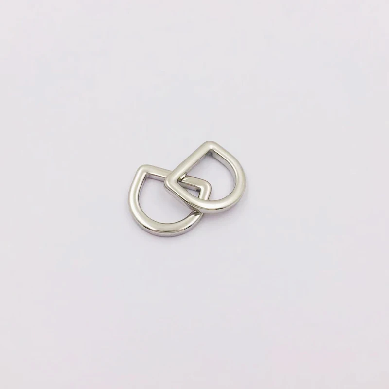 High Quality Anti-rust Anti-fade Vacuum Plating Stainless Steel D Rings Seamless Flat D Loops For Luxury Handbags Accessories