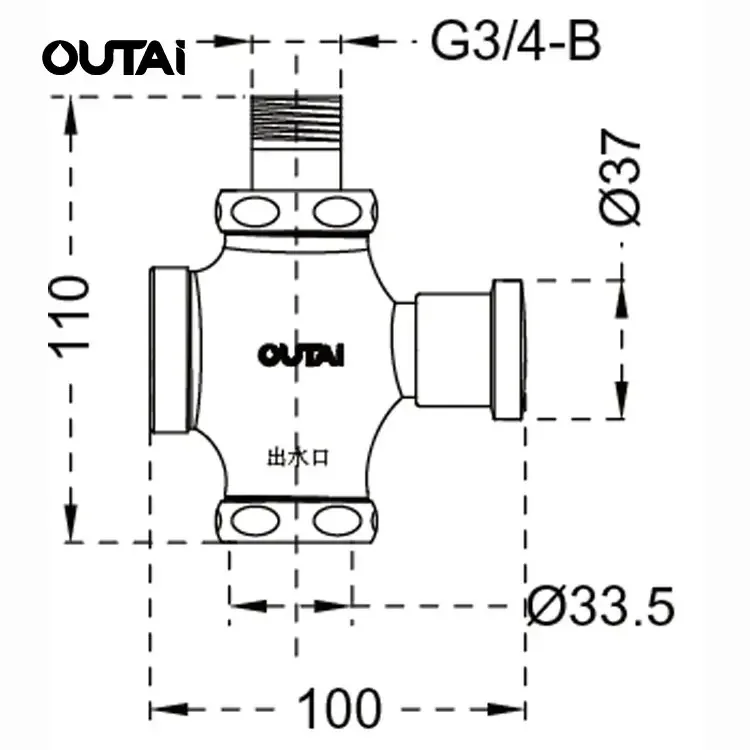 Bathroom fitting wall mount push button squat pan urinal toilet flush valve wholesale Hand Pressure Flushing Valve For Sale