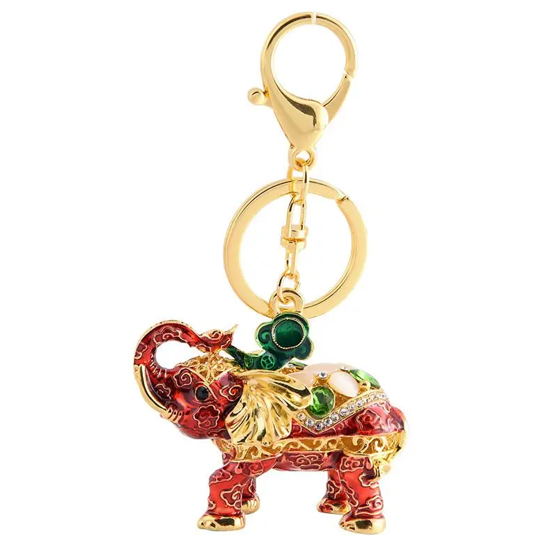 Newest Creative 3D Elephant Pendant Custom Keychain Alloy Zinc Keychain Accessory for Car Personalized Logo Souvenir Small Gift