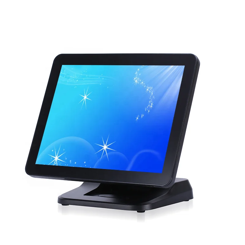 Factory direct sale 15 inch one-piece foldable aluminum alloy base touch screen Pos system cash register