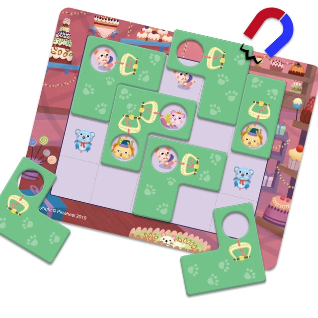 Pinwheel Kids Magnetic 3D Maze Puzzle Toy Parent-child Game Table Run Little Mouse Board Game