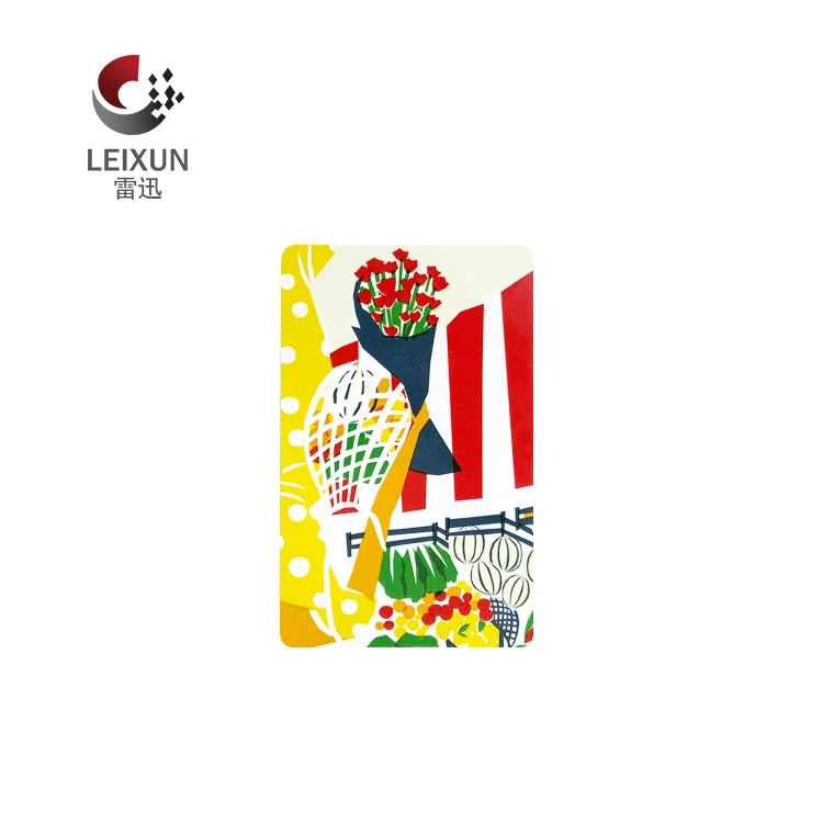 Leixun plastic PVC custom printed RFID hotel key card with chip