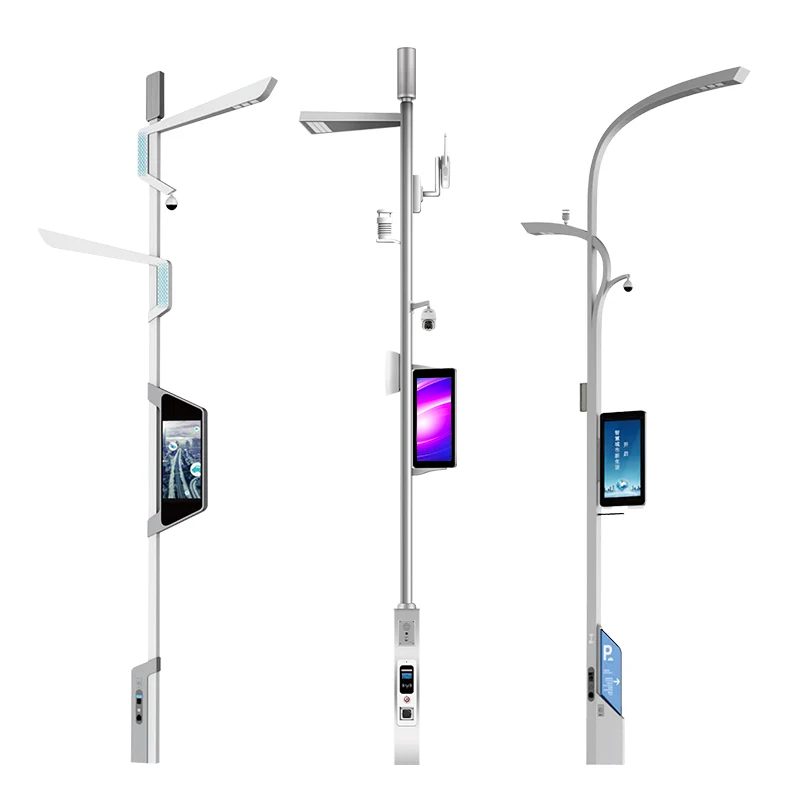 Gebosun High Quality Outdoor Galvanized Smart Light Pole Integrated Led Street Lighting Pole With Cloud Base Station Wifi