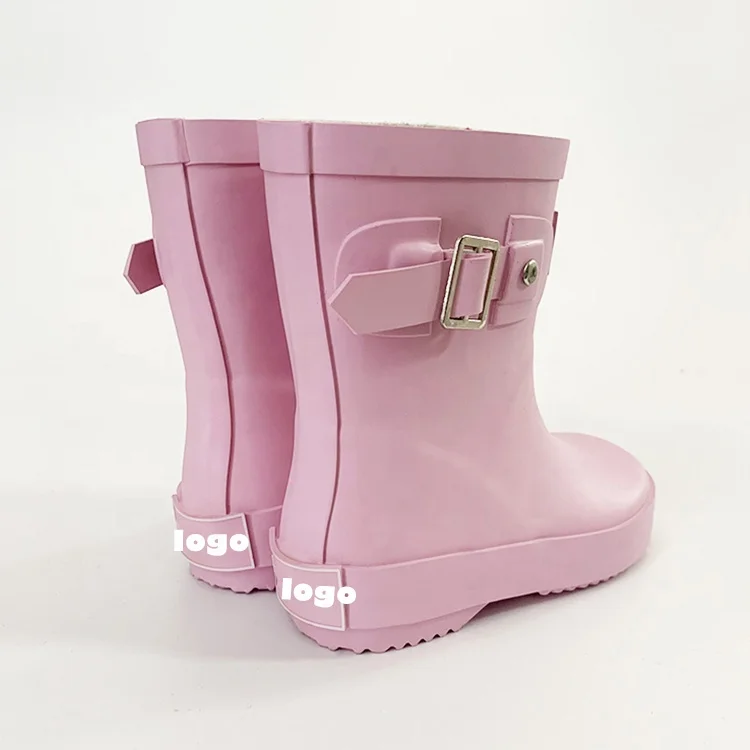 Fast Delivery High Quality rain boots Cheap Pure colour Comfortable Children Rubber Rain Boots For Kids wellies Durable soft