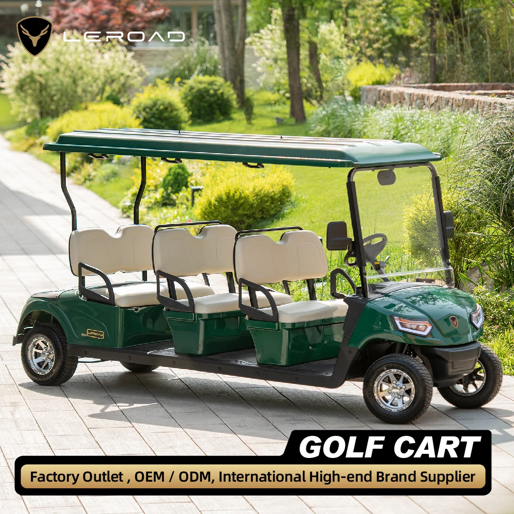 LEROAD L6 Golf Cart 6 Seats Electric car lithium battery 150AH OEM   Factory Direct Sales sightseeing vehicle 8 seats tour bus
