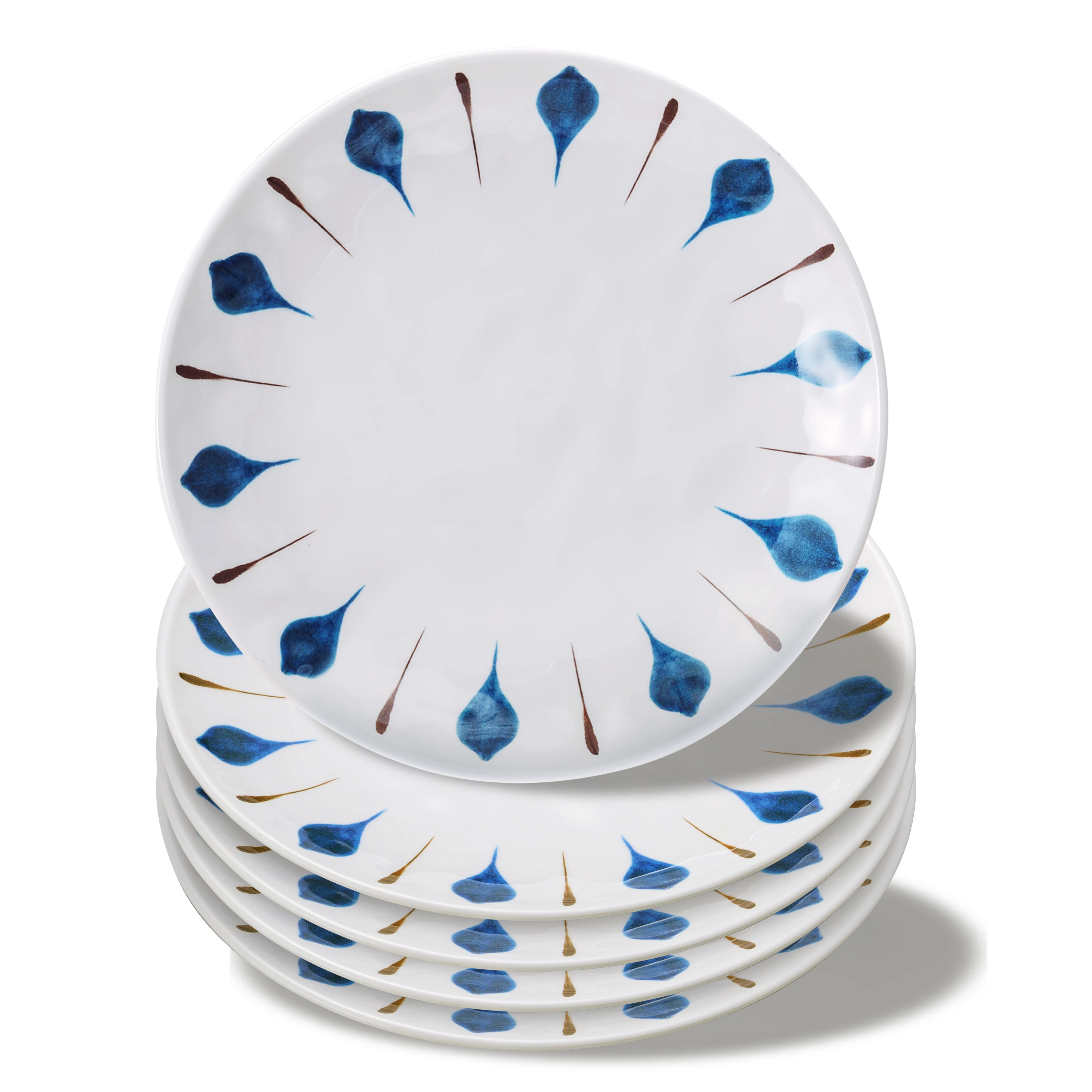 Wholesale Custom Logo round charger serving dish melamine dinner plates for restaurants