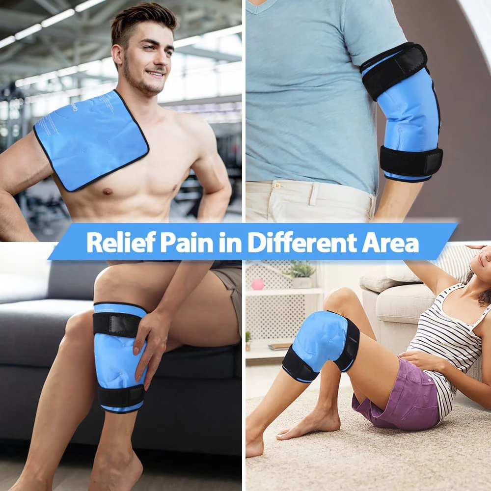 Custom Knee Gel Ice Pack Wrap Freeze Knee Brace Hot Cold Comrpess For Arthritis Knee Pain Relief