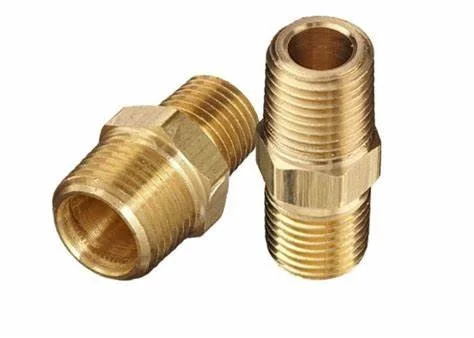 High Precision SS304 Stainless Steel MS Iron Chrome Polish Cp Connection Extension Hex Nipple Cnc Machining For Plumbing Fitting