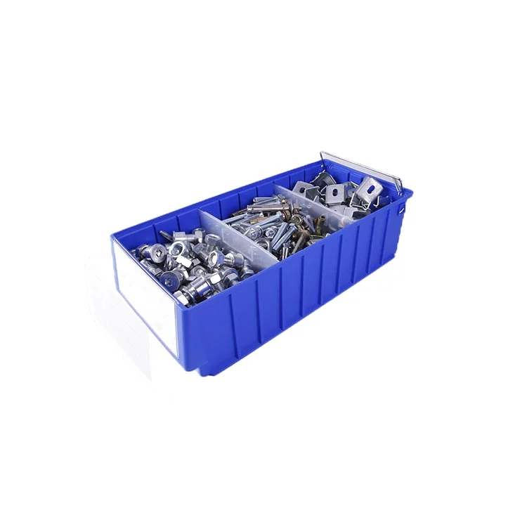 600*400*150MM Warehouse Plastic Storage Shelf Bins Injection Technics Polygon Shape Spare Parts Bins for Rack or File Cabinet