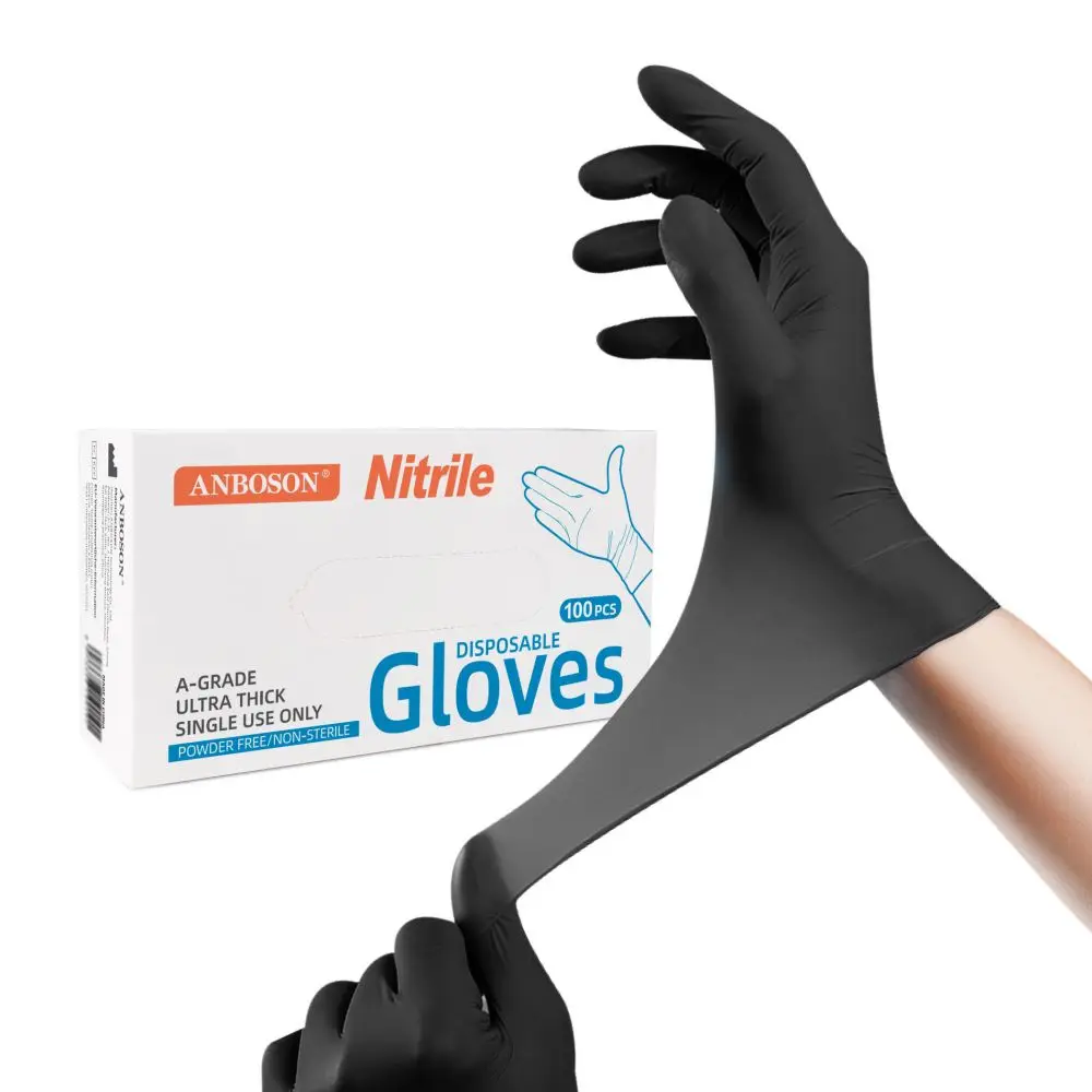 Guantes desechables de nitrilo multiusos sin Latex no irritantes para Aid Kit de primeros auxilios e instalaciones Medical
