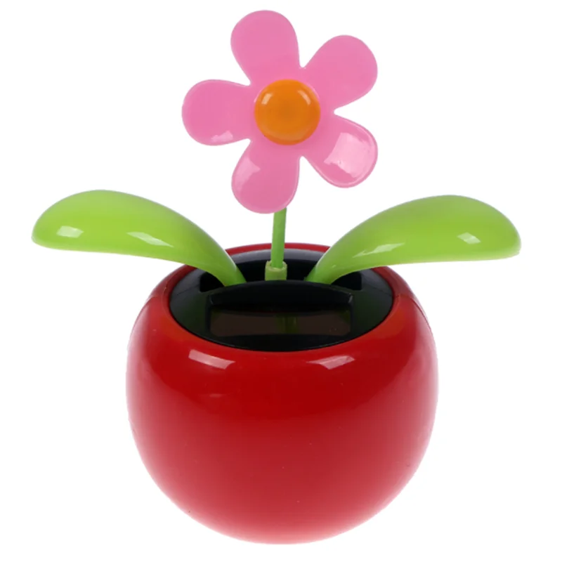 Solar Powered Dancing Flower Car Dashboard Ornaments Swinging Toy Car Accessories Auto Interior Decoration Gifts For Friend