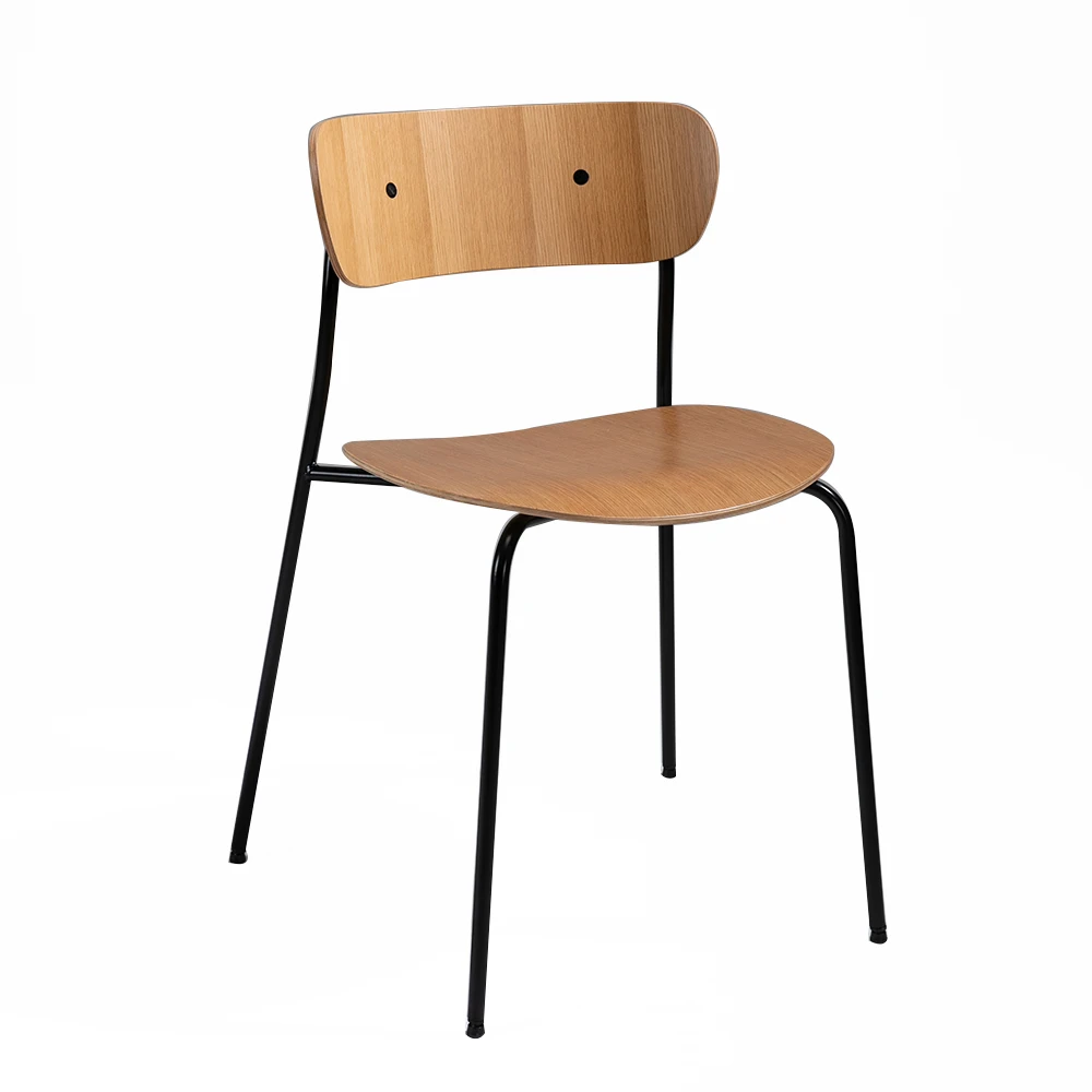 
New design wooden chairs with iron legs coffee and restaurant chairs 