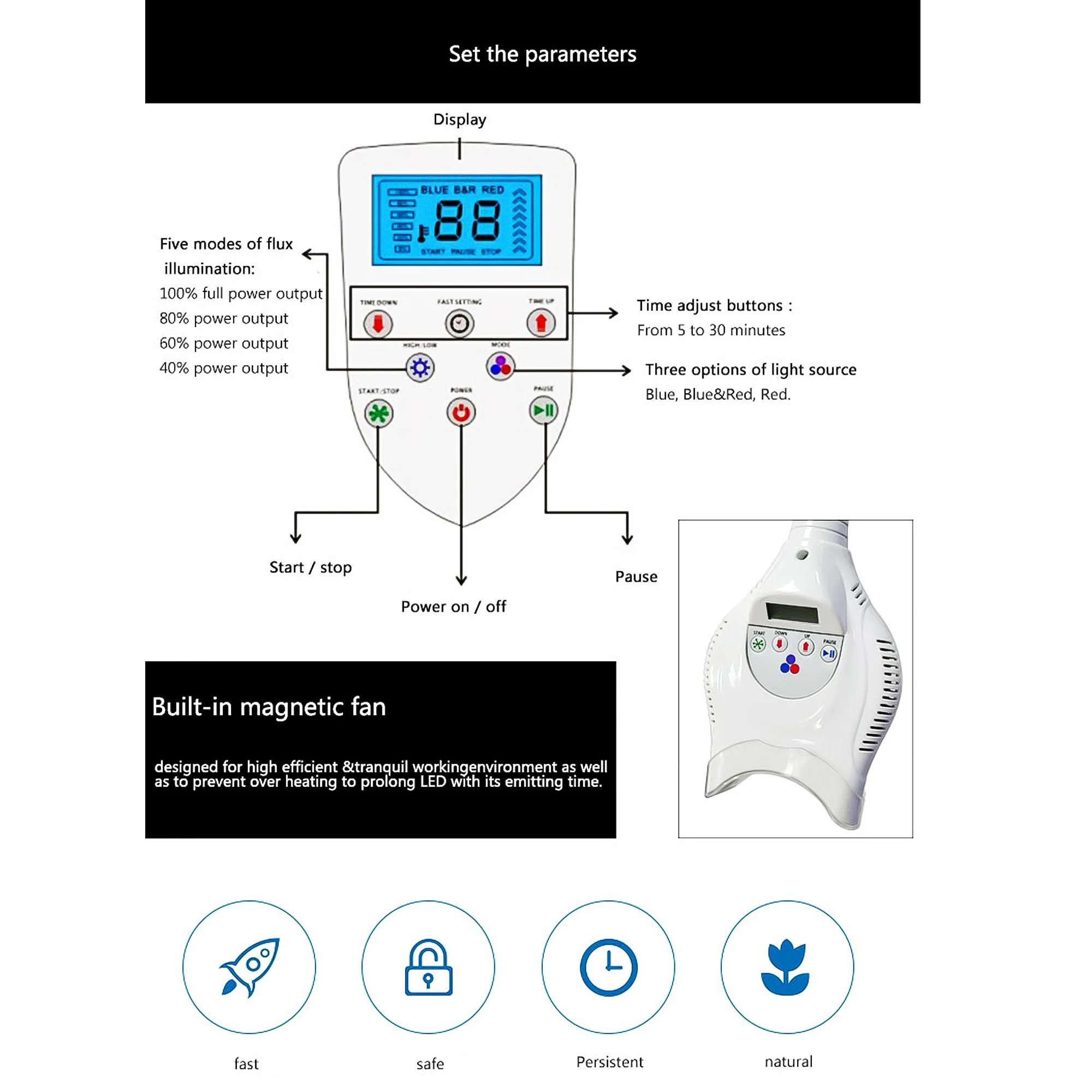 Professional Teeth Whitening Machine Teeth Whitening Machine 60W with Camera Whitening Lamp Oral Care Machine