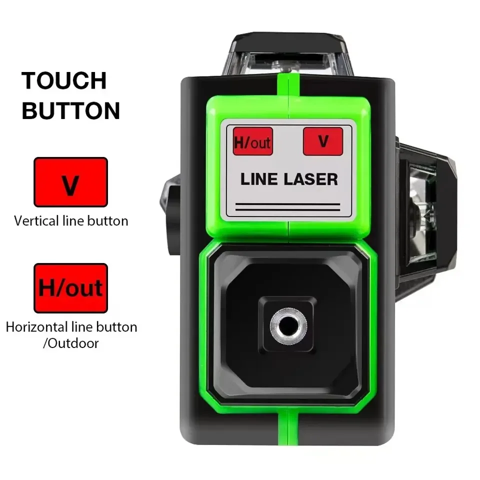 Hot Selling Factory 3D All-Around Wall Laser Level 12 Lines 3D Self-Leveling 360 Green Rotary Industrial Meter Original Battery