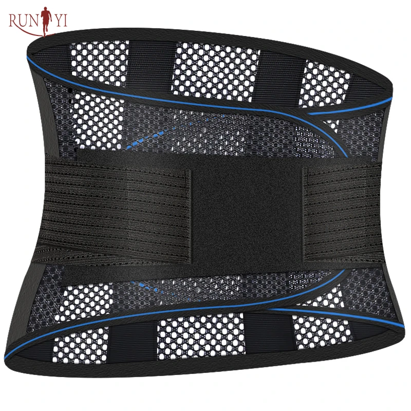 RUNYI Summer adjustable elastic breathable waist support brace for back pain relief