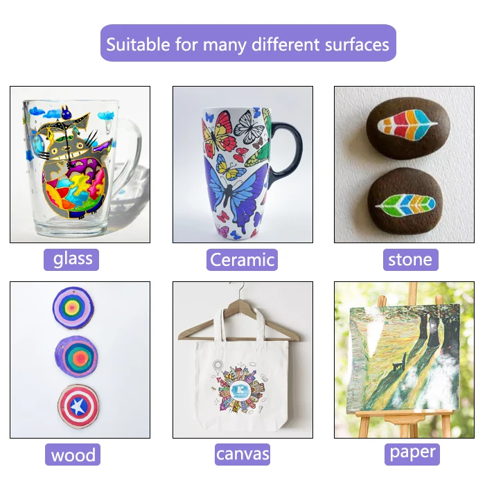 Multi-surface Art Craft DIY Painting 12 Colors Art Primary Acrylic Paint