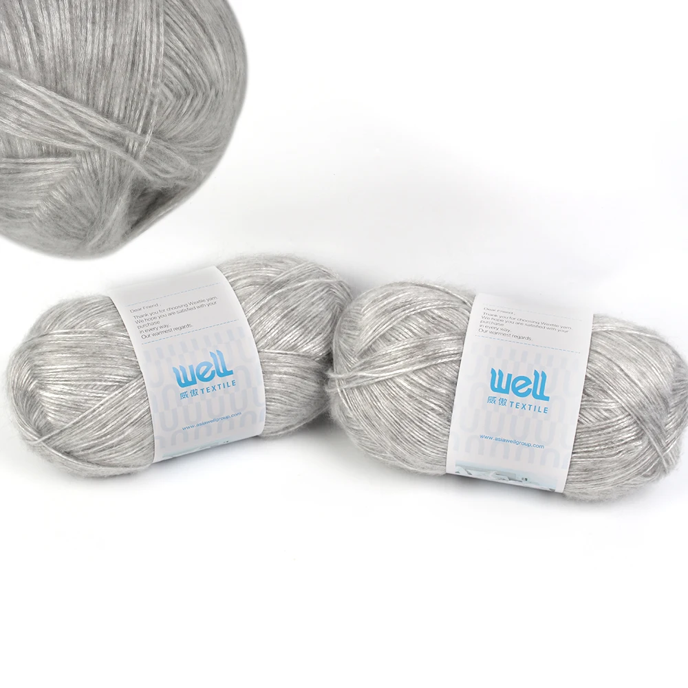 Bright color wool like acrylic and cotton blend air yarn for knitting and crochet