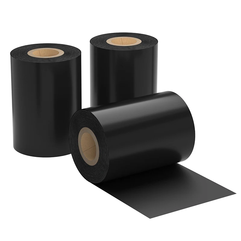 Wax and resin mix 110MM X 300M per roll black ribbon roll for labels on Zebra thermal transfer printers and wires