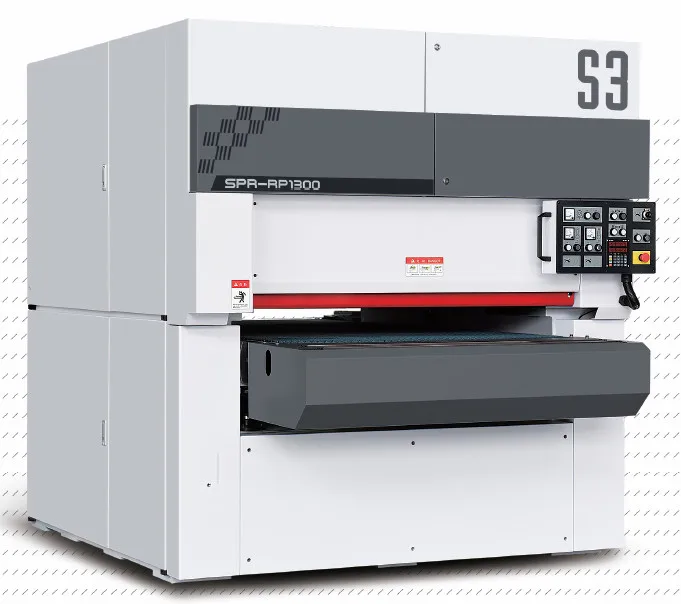 Automatic Plywood Solid Wood Wide Belt Planer Sander Machine with Spiral Cutter